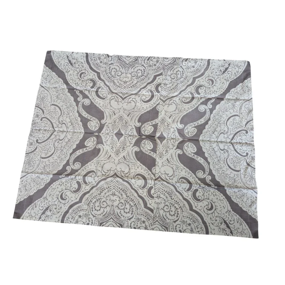 RH Restoration Hardware Lia Hand Screened Standard Pillow Sham Gray 100% Cotton